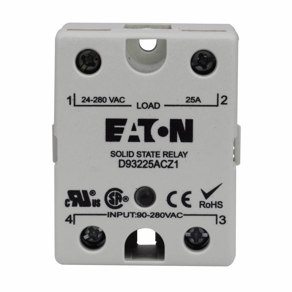 EATON D93210ACZ1 D93 Series Hockey Puck Zero Cross Switch Solid State Relay, 10 A, 1NO-SPST Contact