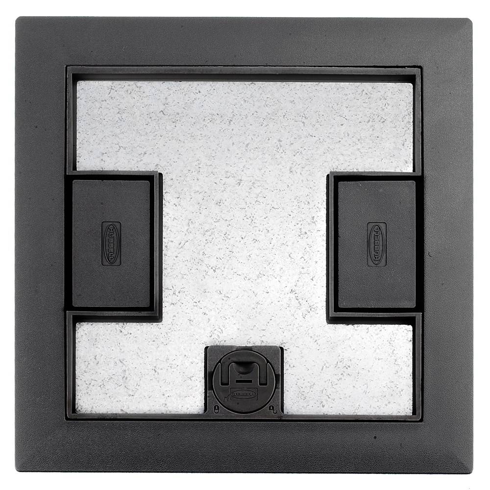 PREMISE WIRING LCFBCBKA Non-Metallic Rectangular Reinforced Floor Box Cover, 10.3 in L x 10.3 in W x 1.08 in D, Reinforced Nylon
