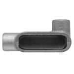 T&B® LR400M 35 Type LR Conduit Body With Right Side Opening, 4 in Hub, 324 cu-in Capacity, Malleable Iron, Aluminum Acrylic Coated/Zinc Plated