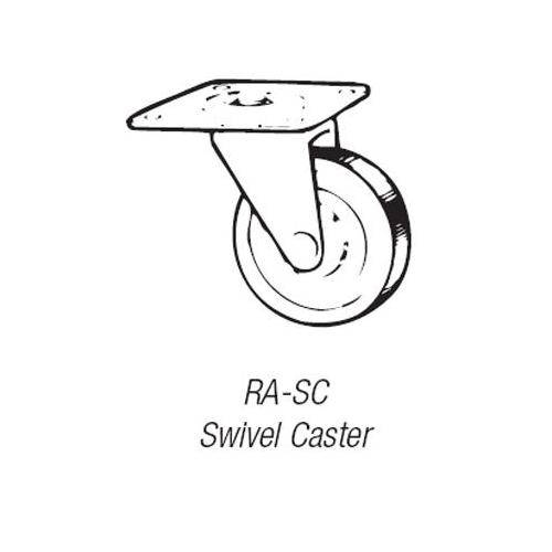 Kindorf® RA-SC Slotted Right Angle Swivel Caster, For Use With Right Angle Slotted Metal Framing