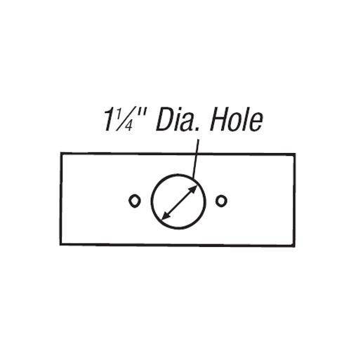 Steel City® 665-STEL Recessed Service Device Plate, For Use With 665 Series Floor Box, 3/4 in, 1-1/4 in Knockout, Steel