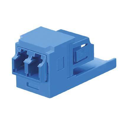 Panduit® Mini-Com® CMDSLCZEI Fiber Optic Adapter Module With Module, LC Duplex Connector, 2 Ports, Single-Mode Fiber