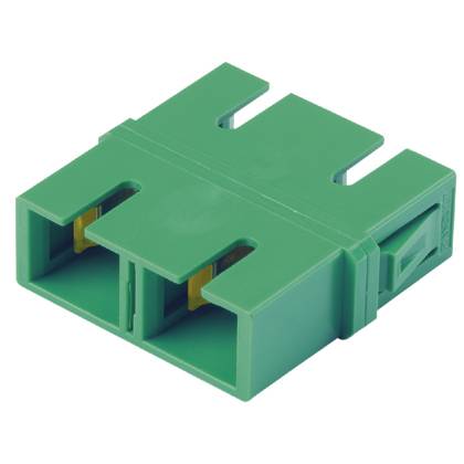 Panduit® Mini-Com® FADSCZAG-L Fiber Optic Adapter, SC/APC Duplex Connector, OS1/OS2 Single Mode Fiber