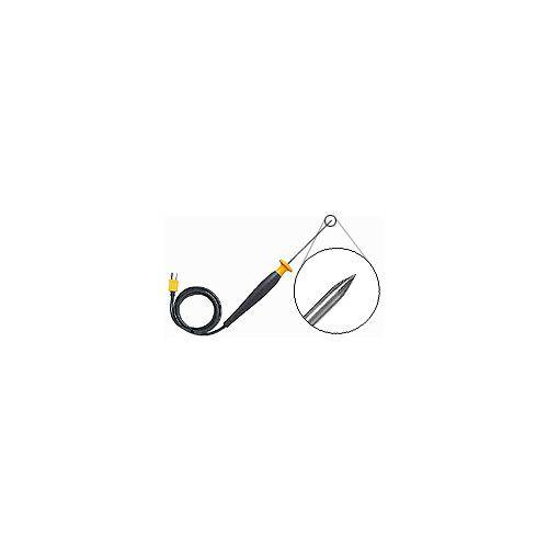 Fluke® SureGrip™ 80PK-25 Piercing Temperature Probe, -40 to 260 deg C, 0.134 in Dia x 4 in L, +/-2.2 deg C, +/-1.1 deg C Accuracy, 12 in L Wire