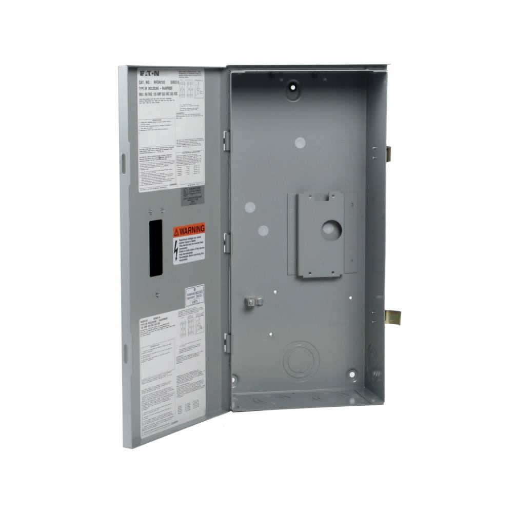 EATON RFDN100 C Series Rainproof Circuit Breaker Enclosure, 9.31 in L x 9.16 in W x 19.91 in H, NEMA 3R NEMA Rating, Steel