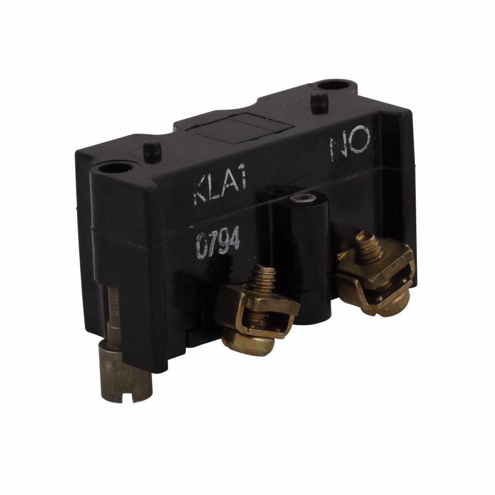EATON E30KLA1 Multi-Function Square Standard Contact Block, 30.5 mm, 1NO Contact, 10 A at 600 VAC/250 VDC Contact, Silver Contact, Gray