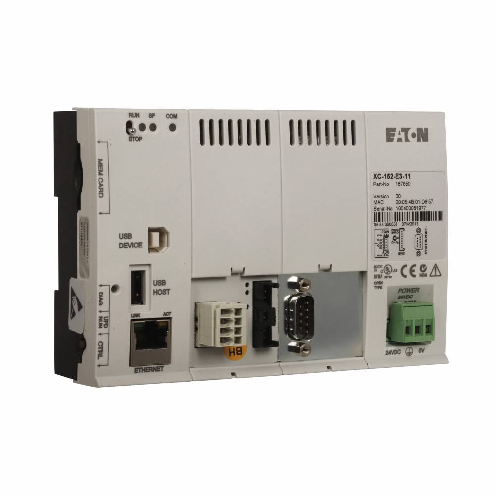 EATON XC-152-E3-11 Windows CE OS CoDeSys Firmware Programmable Logic Controller, 24 VDC