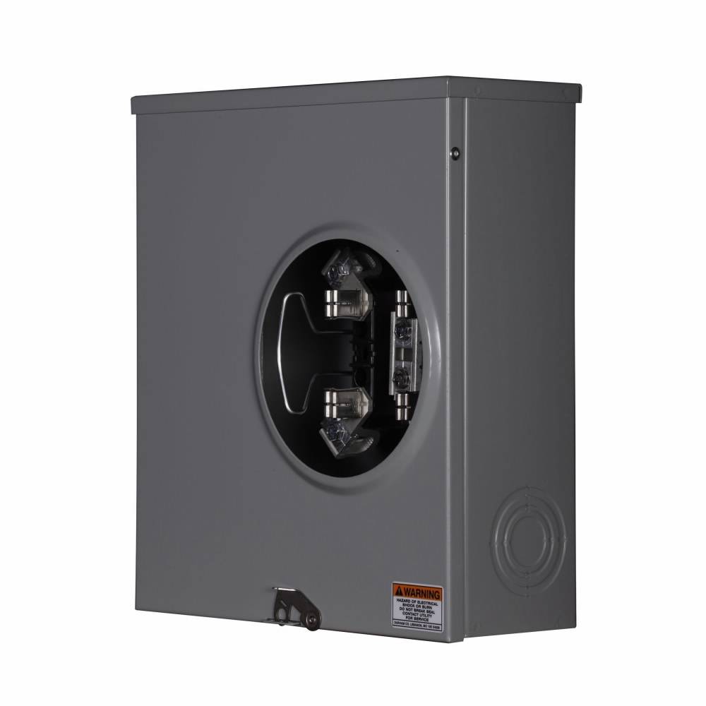EATON Cutler-Hammer 1008617CH 3-Wire 1-Position Residential Service Single Meter Socket, 600 VAC, 200 A, 1 Phase