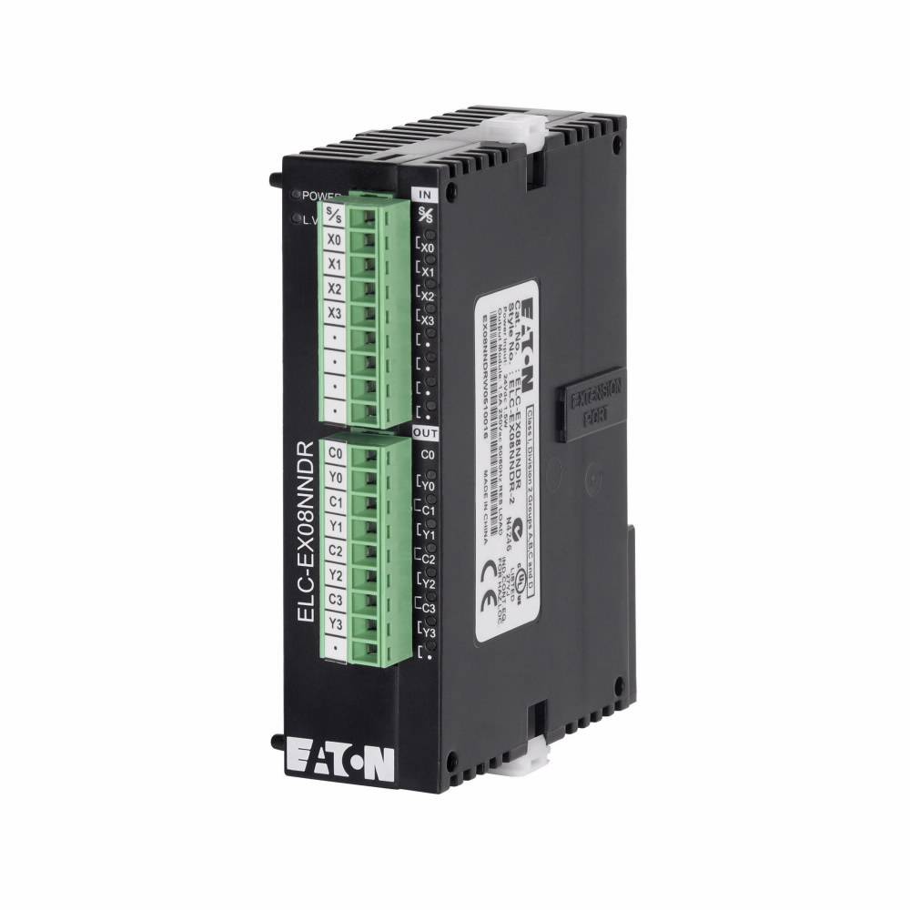 EATON ELC-EX08NNDR Right Side Bus Digital Expansion Module, 24 VDC, 70 mA, 8 Inputs, 8 Outputs