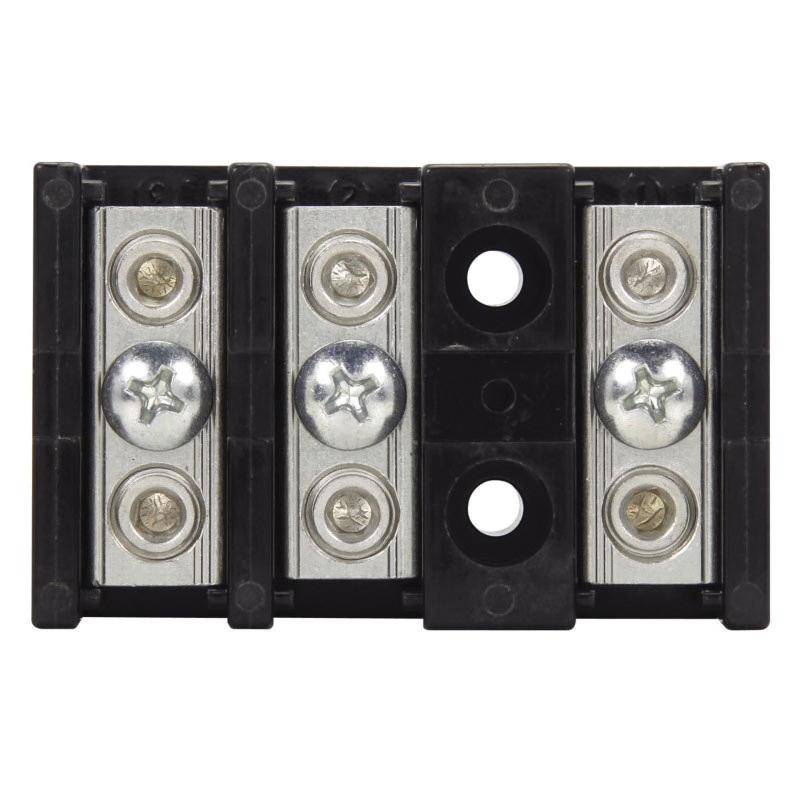 EATON 14002-3H Power Terminal Block, 600 VAC/VDC, 115 A, 14 to 2 AWG Cu, 8 AWG Al Wire