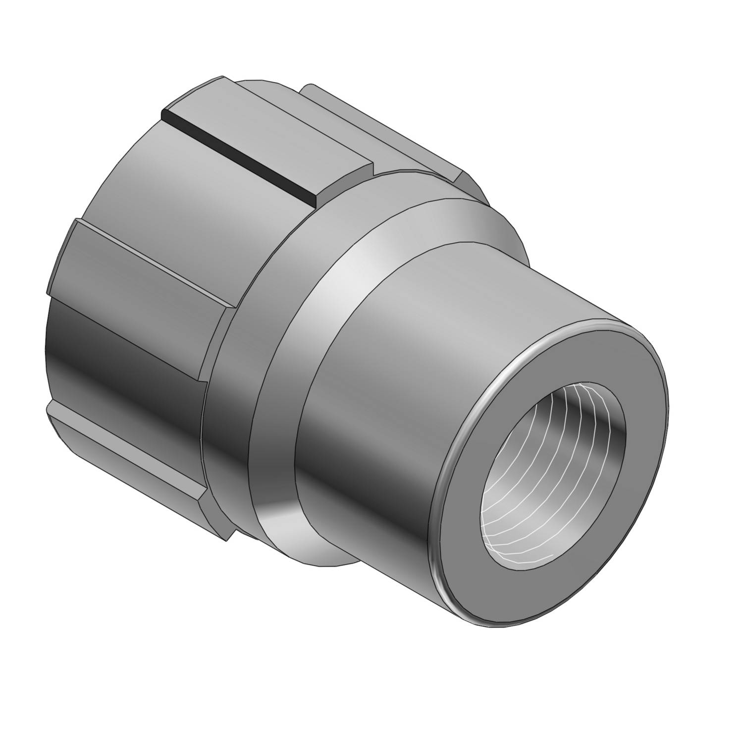 T&B® REC31-TB Funnel Shaped Reducer, 1 to 1/2 in, For Use With Threaded Heavy Wall Conduits Systems, Iron, Zinc Plated