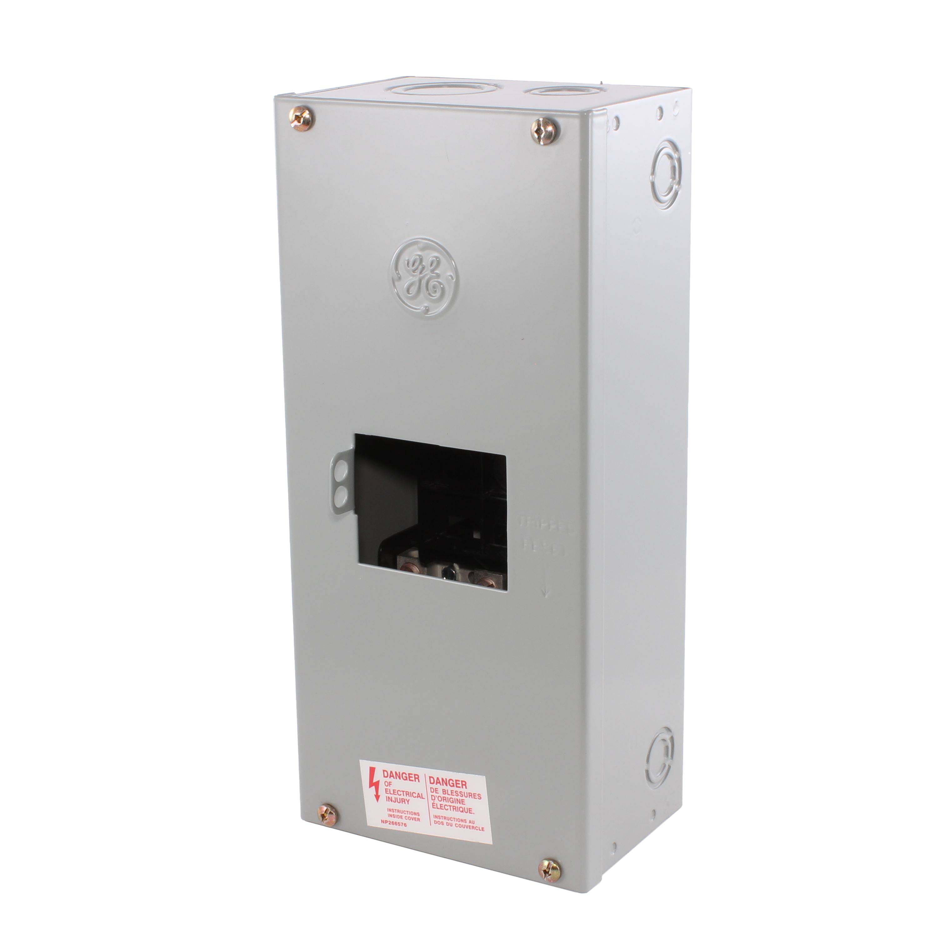 GE Q-Line® TQL70S Load Center Non-Fused Circuit Breaker Enclosure, 5.7 in W x 4.1 in D x 12-7/8 in H, NEMA 1 NEMA Rating, Steel