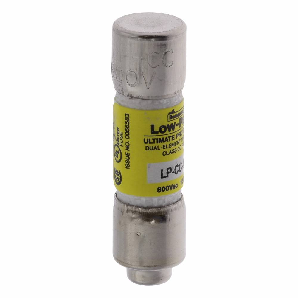 Bussmann Low-Peak™ LP-CC-4 Current Limiting Time Delay Fuse, 4 A, 600 VAC/150 VDC, 20/200 kA Interrupt, CC Class, Cylindrical Body