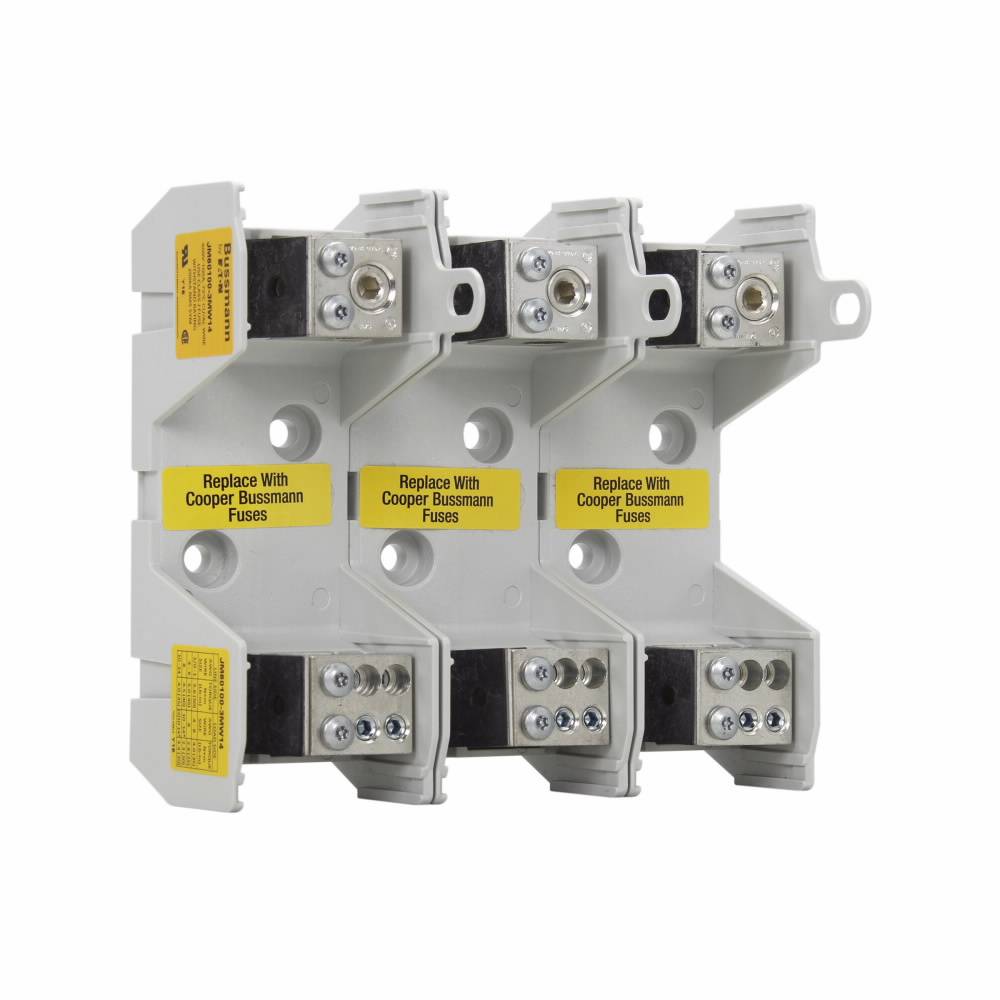 Edison JM60100-2MW14 JM600 Fuse Block, 600 VAC, 70 to 100 A, J Class, 14 to 1/0 AWG Wire, 2 Poles