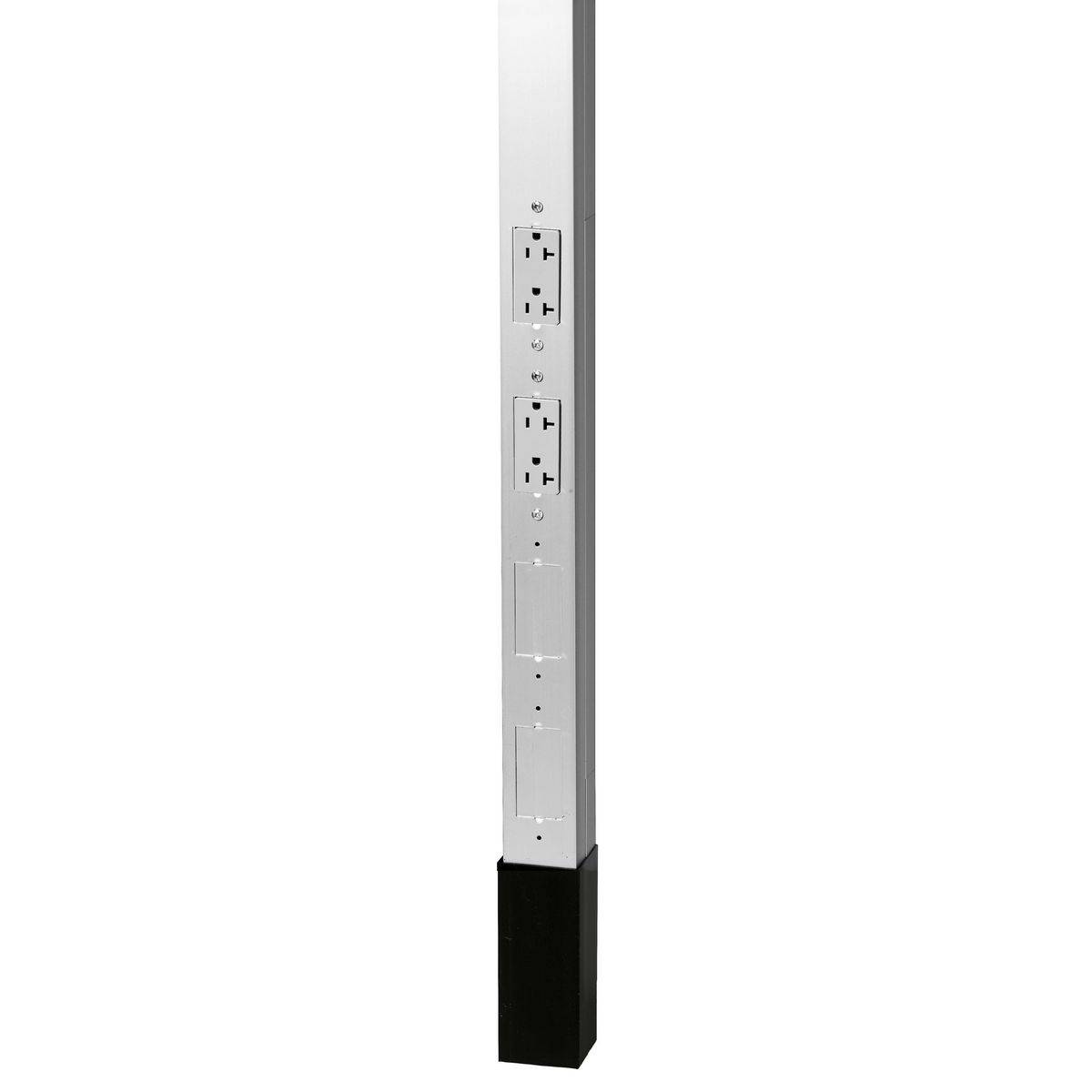 PREMISE WIRING HBLPP10W 19-Strands Pre-Wired Service Pole, (2) Receptacles, (2) Knockouts Capacity, 3 Outlets, 10 ft 2 in L x 2.13 in W, Aluminum