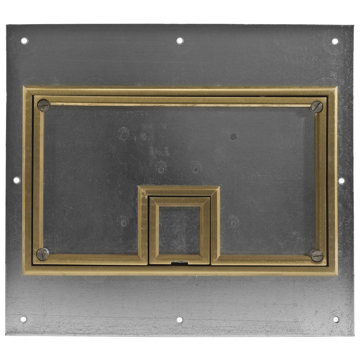 Wiring Device-Kellems CFB11CVRBRS CFB11G Non-Metallic Floor Box Cover, 7.56 in L x 12.56 in W, Single Receptacle Cover, Metallic