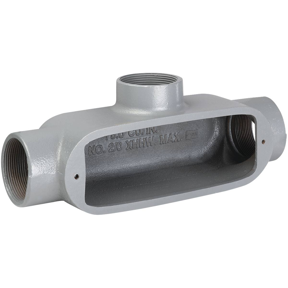 Killark® OT-2 O Series Type T Conduit Body, 3/4 in Hub, 7 cu-in Capacity, Copper Free Aluminum, Powder Coated