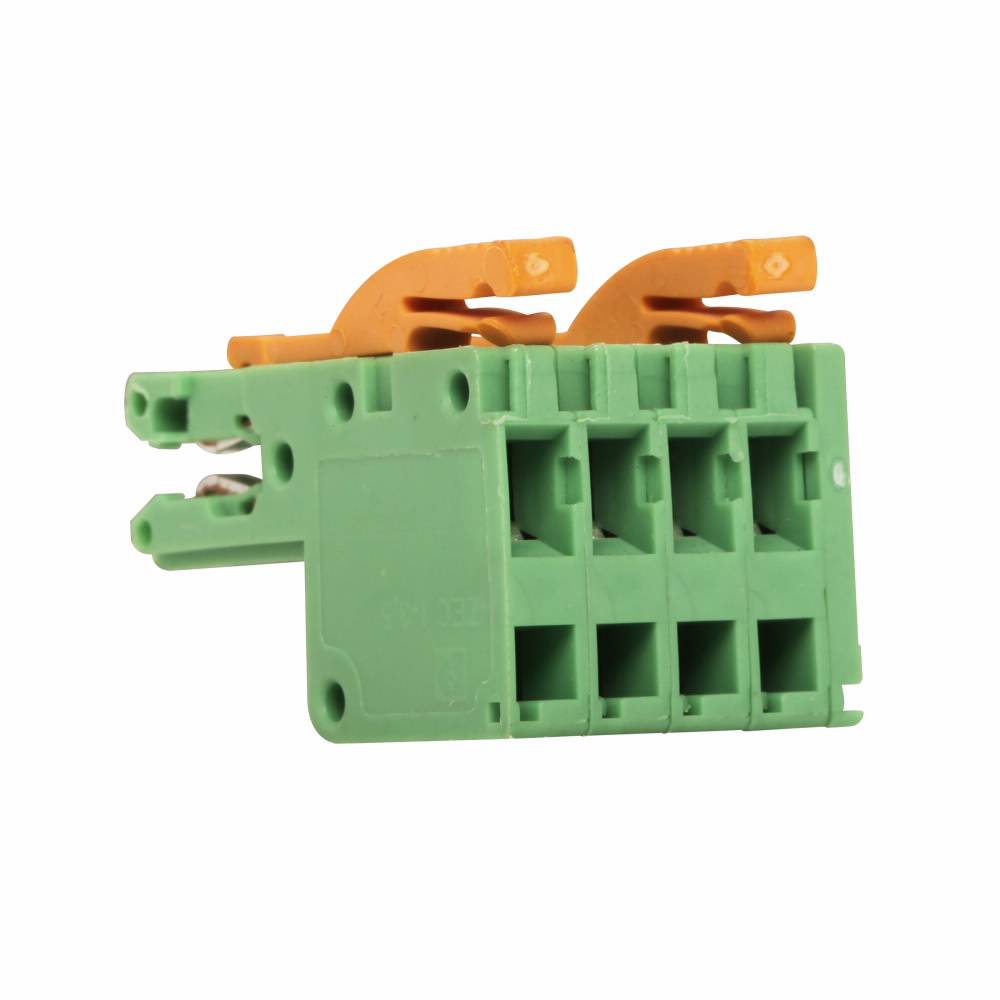 EATON D77B-AC1 IT Snap Auxiliary Connector, For Use With Programmable Logic Controller, 4.6 in H x 3.5 in W, Green