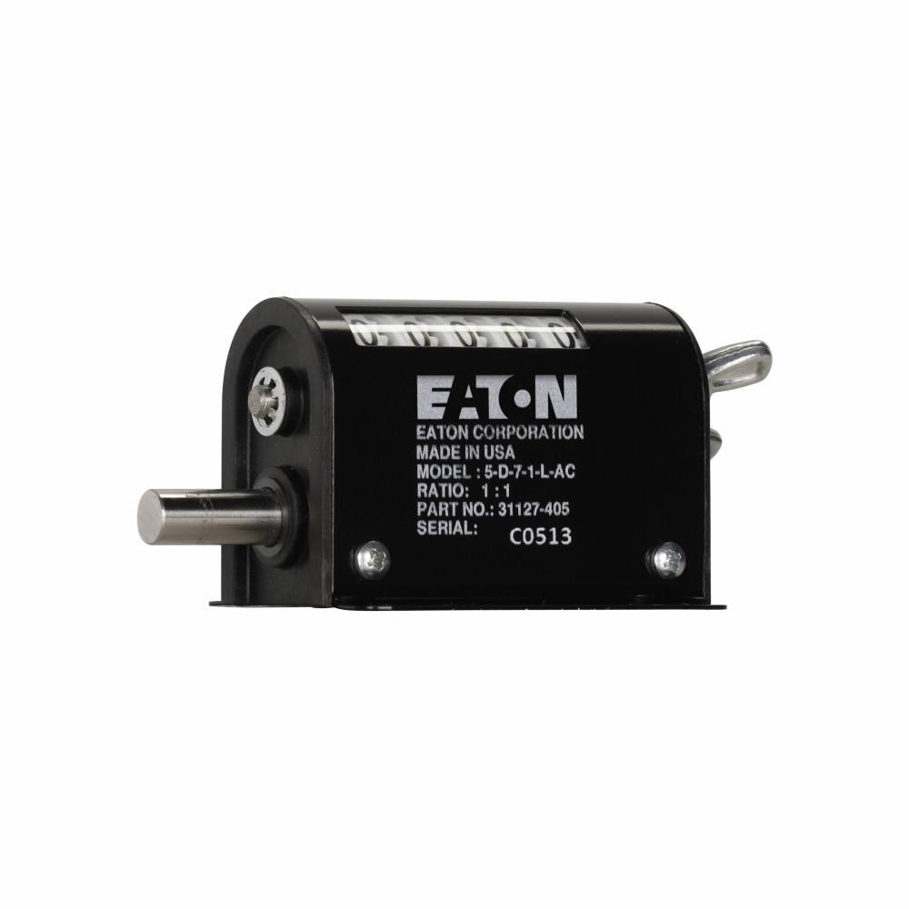 EATON 5-D-6-1-CL D6 Revolution Totalizer, 5 Digits, Black-On-White Background Display, 13 Counts per Second