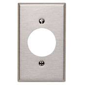 Leviton® 84020-40 Standard Size Traditional Wallplate, 1 Gang, 4-1/2 in H x 2-3/4 in W, 302 Stainless Steel
