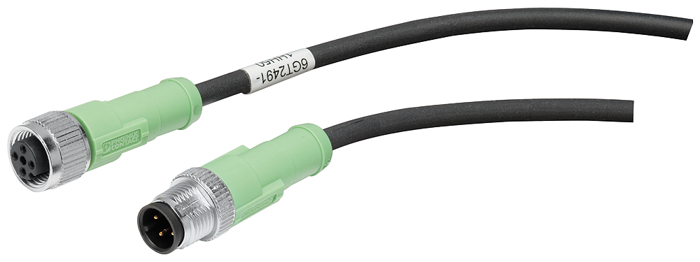 Siemens 6GT24911HH50 Unshielded Sensor/Actuator Plug-In Cable, 300 VAC, (4, 5 m L