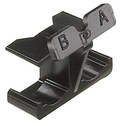 Panduit® OptiCam® FLCCLIPBL-L LC Duplex Clip, For Use With Pre-Polished OptiCam® LC Multi-Mode or Single Mode Connectors, Spring-Loaded Senior Rear Pivot Latch LC Connector, Plastic, Black