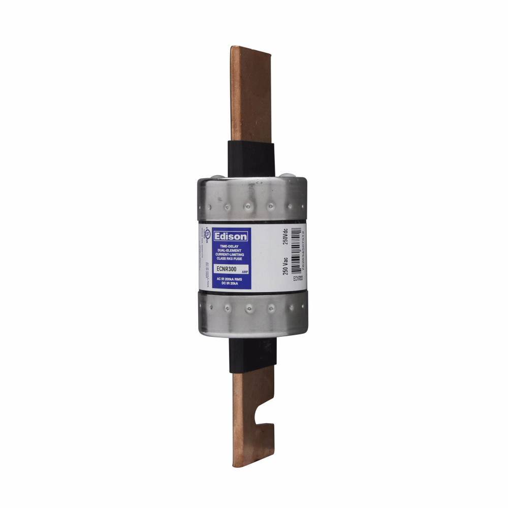 Edison ECNR300 ECNR Current Limiting Time Delay Fuse, 300 A, 250 VAC/125 VDC, 200 kAIC Interrupt, Class: RK5, Cylindrical Body