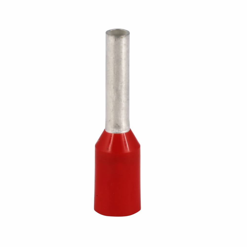 EATON XBAF4 IEC-XB Insulated Ferrule With Insulating Collar, 18 AWG, 0.55 in L, Soft Electrolytic Copper/Polypropylene Sleeve, Red