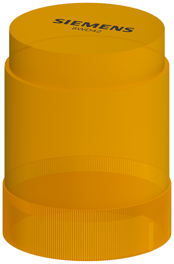 SIRIUS 8WD4200-1AD Signaling Column Light, 24 to 230 VAC/VDC, LED Lamp, 50 mm Dia, Bayonet Mounting, Yellow