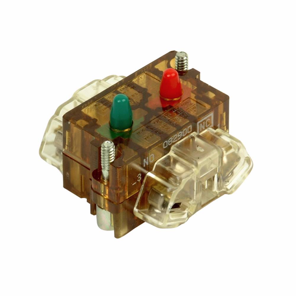 EATON 10250T1CP Heavy Duty Standard Contact Block, 30.5 mm, 1NO-1NC Contact, 10 A at 600 VAC, 5 A at 250 VDC Contact, Silver Contact, Amber