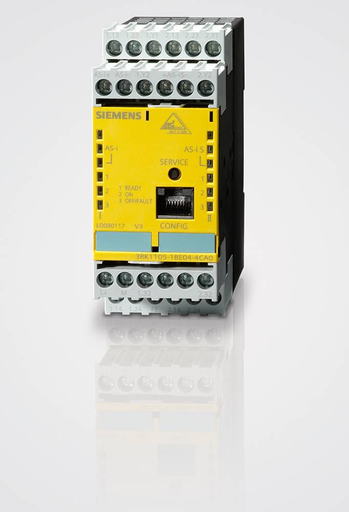 Siemens 3RK1105-1BG04-4CA0 Type 6 Extended Safety Monitor With Integrated Safety Slave, Spring Loaded Terminal, 40 ms Response