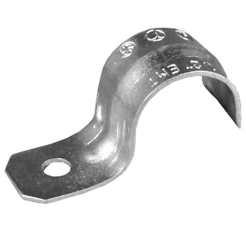 Appleton® NEER™ 1802 1-Hole Click-On Strap, 3/4 in, For Use With IMC/Rigid Conduit, Steel, Zinc Plated