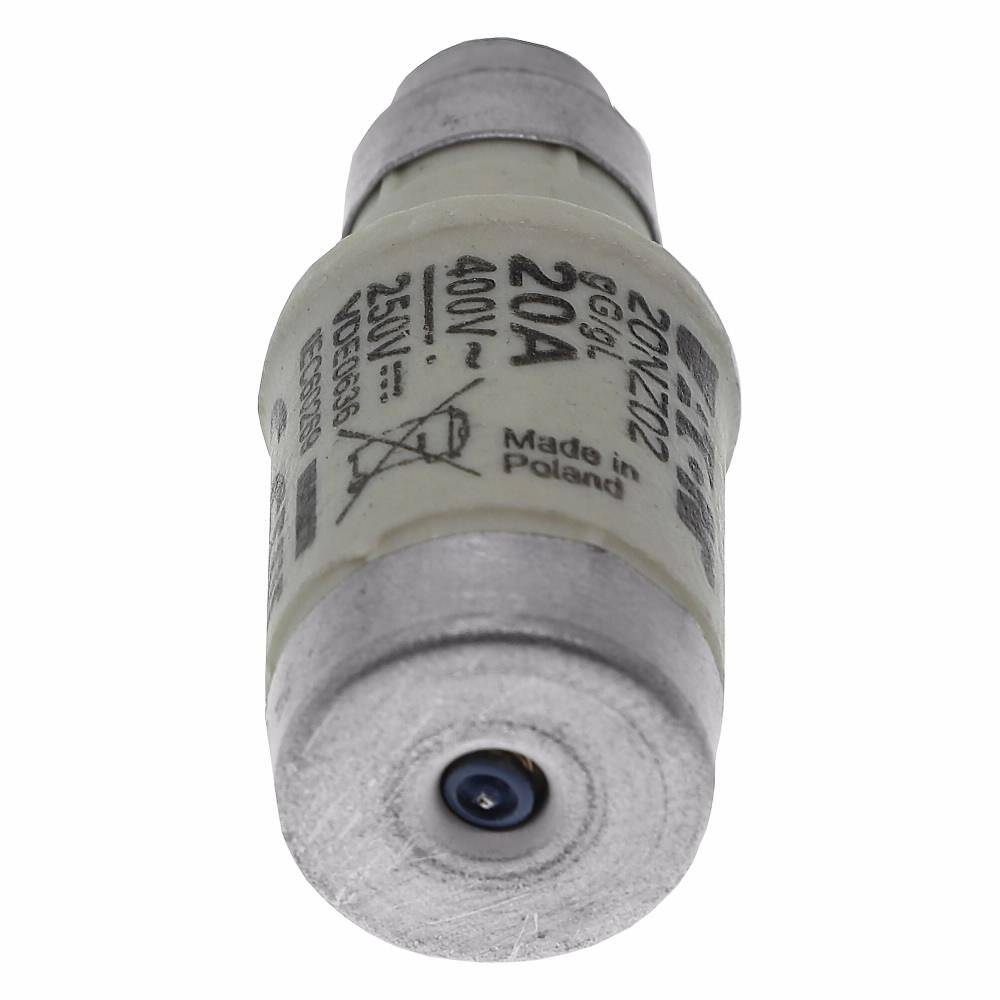 Edison 20NZ02 NZ Series Type D0 Time Delay Neozed Fuse, 20 A, 400 VAC, 50 kA Interrupt, Class: gG/gL, Cartridge Body