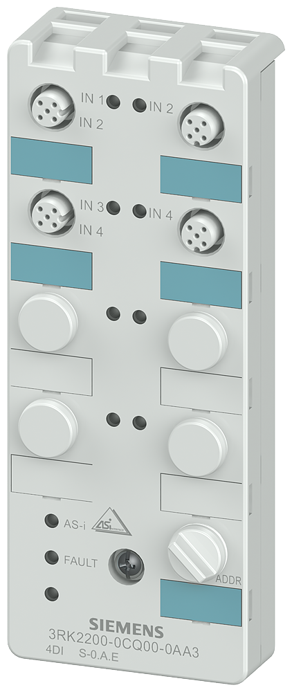 Siemens 3RK22000CQ000AA3 Type K60 A/B Slave AS-Interface Compact Digital Module, 4 Inputs