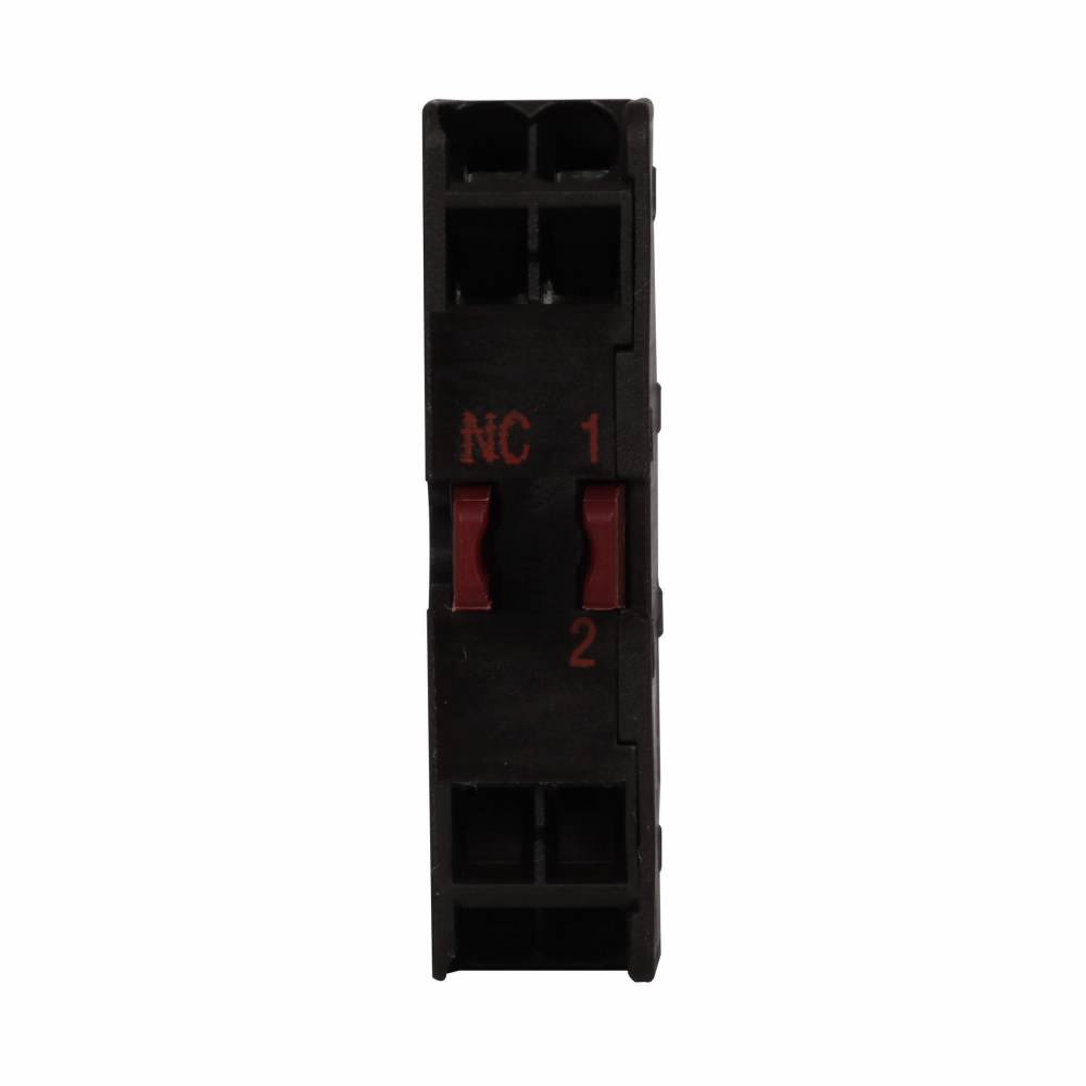 EATON RMQ-Titan® M22-CKC01 Emergency Stop Non-Illuminated Contact Block, 22.5 mm, 1NC Contact, 6 A at 240 VAC, 3 A at 24 VDC Contact, Black