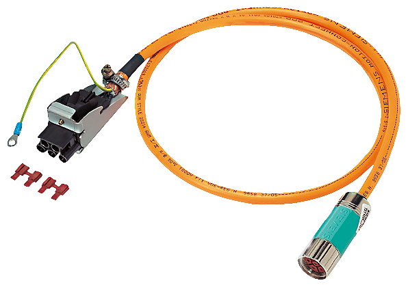 Siemens MOTION-CONNECT® 500 6FX50025CG131BF0 Pre-Assembled Power Cable, 600/1000 VAC, (4) 10 sq-mm, 15 m L