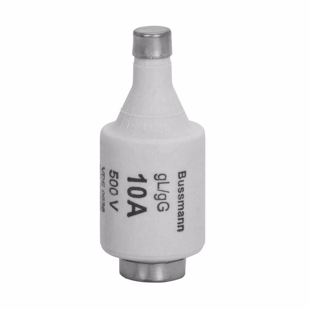 Bussmann 10D27 Type D Low Voltage Time Delay Fuse, 10 A, 500 VAC, 100 kA Interrupt, Class: GL/GG/C, Round Body