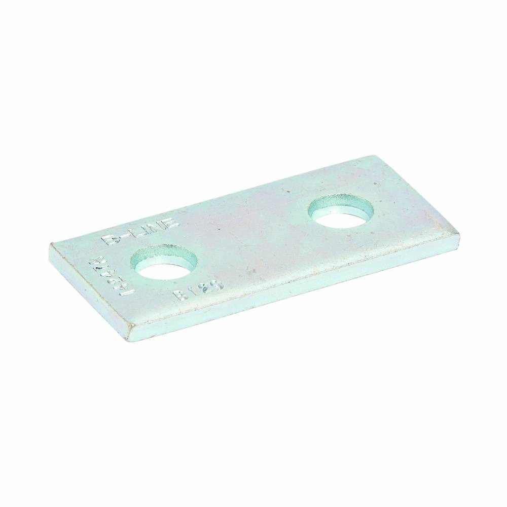 B-Line B129ZN Flat Splice Plate, 2 Holes, 3-1/2 in L x 1-5/8 in W x 1/4 in THK, Strip Steel