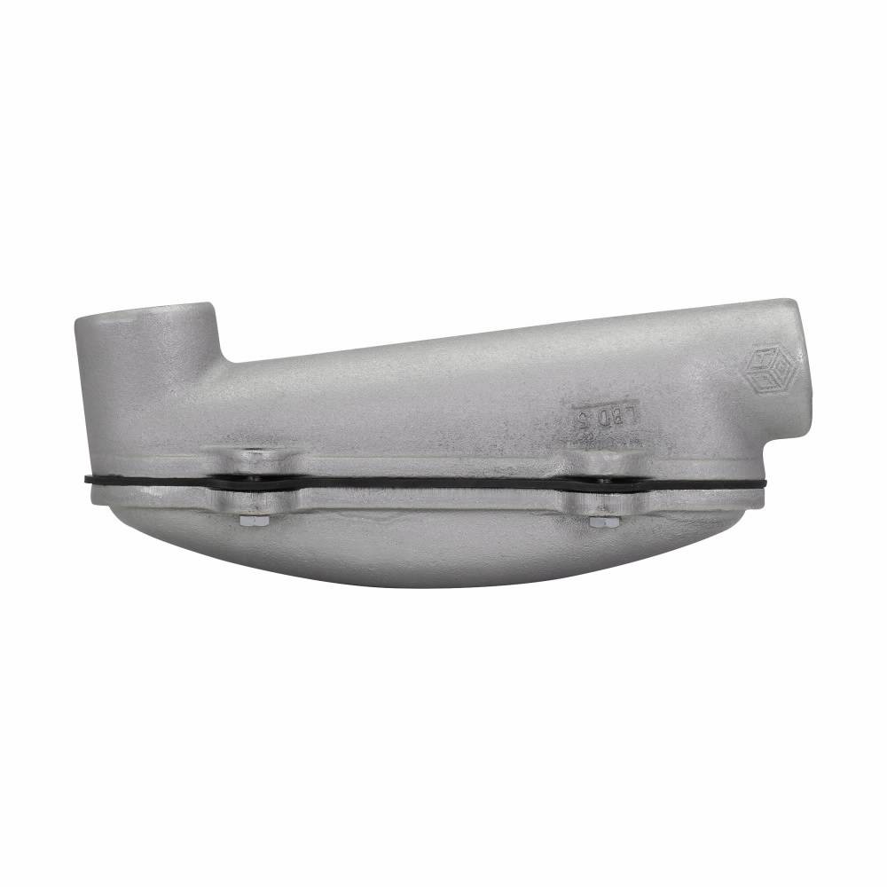 EATON Crouse-Hinds Condulet® LBD8800 Type LBD Mogul Conduit Body With Cover and Neoprene Gasket, 3 in Hub, Copper-Free Aluminum, Aluminum Acrylic Painted/Electro-Galvanized