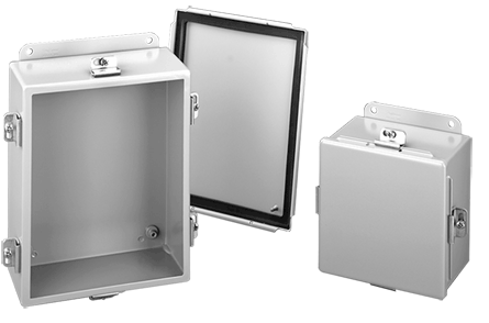 Hoffman A1614NF Junction Box, 16 in H x 14 in W x 6 in D, Screw Clamp/Solid Cover, NEMA 4/IP66 NEMA Rating, Steel