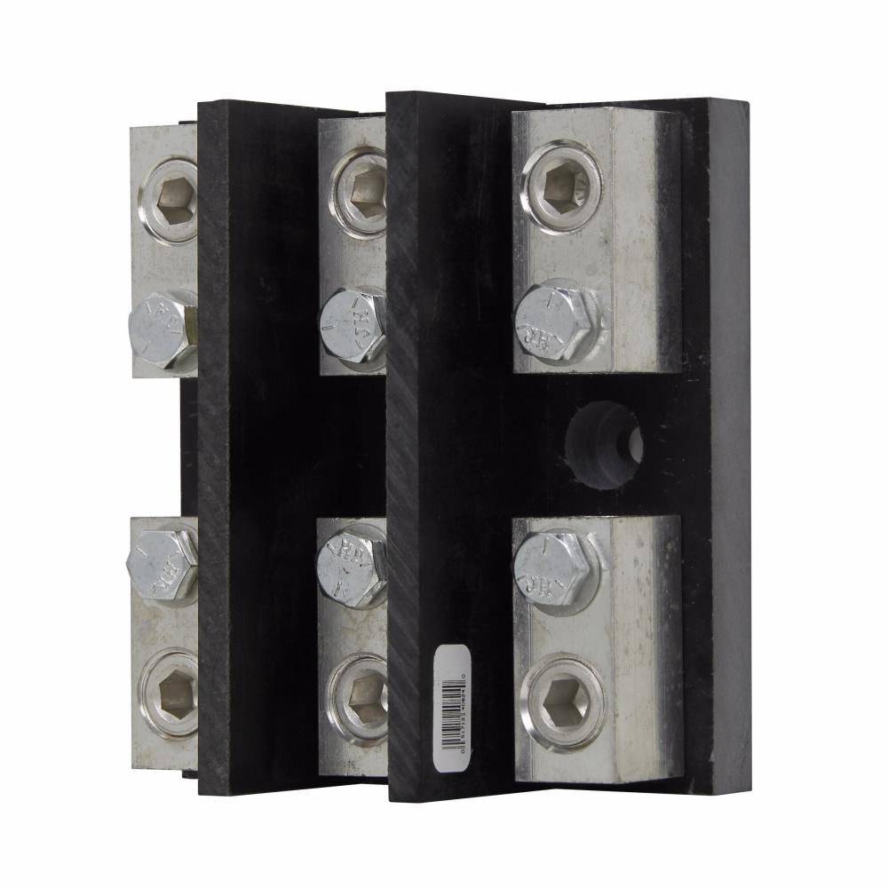 Edison T30200-3C T300 Open Style Fuse Block, 300 VAC/VDC, 101 to 200 A, T Class, 6 AWG to 250 kcmil Wire, 3 Poles