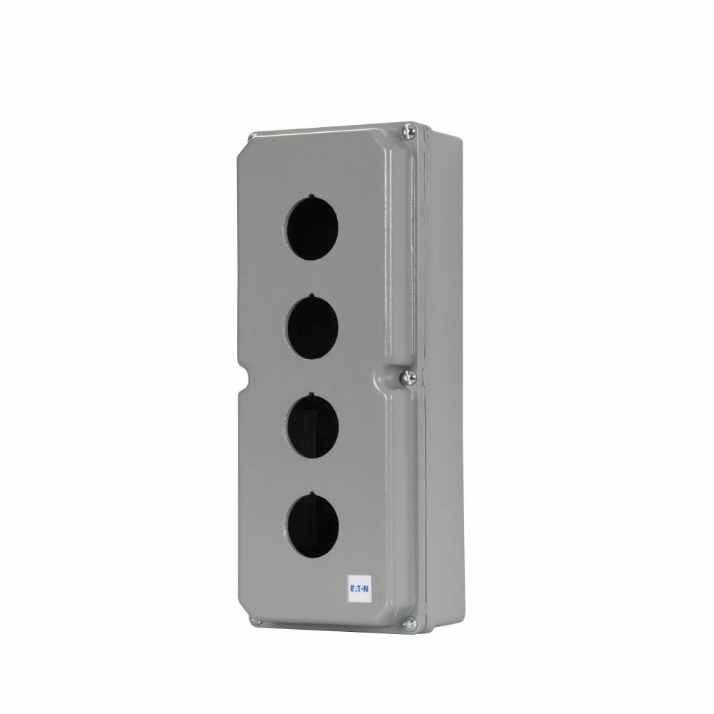EATON 10250TN14 4-Element Heavy Duty Oiltight/Watertight Pushbutton Enclosure, 9.9 in L x 5.9 in W x 5.1 in D, NEMA 4/4X/12/13, Die Cast Zinc
