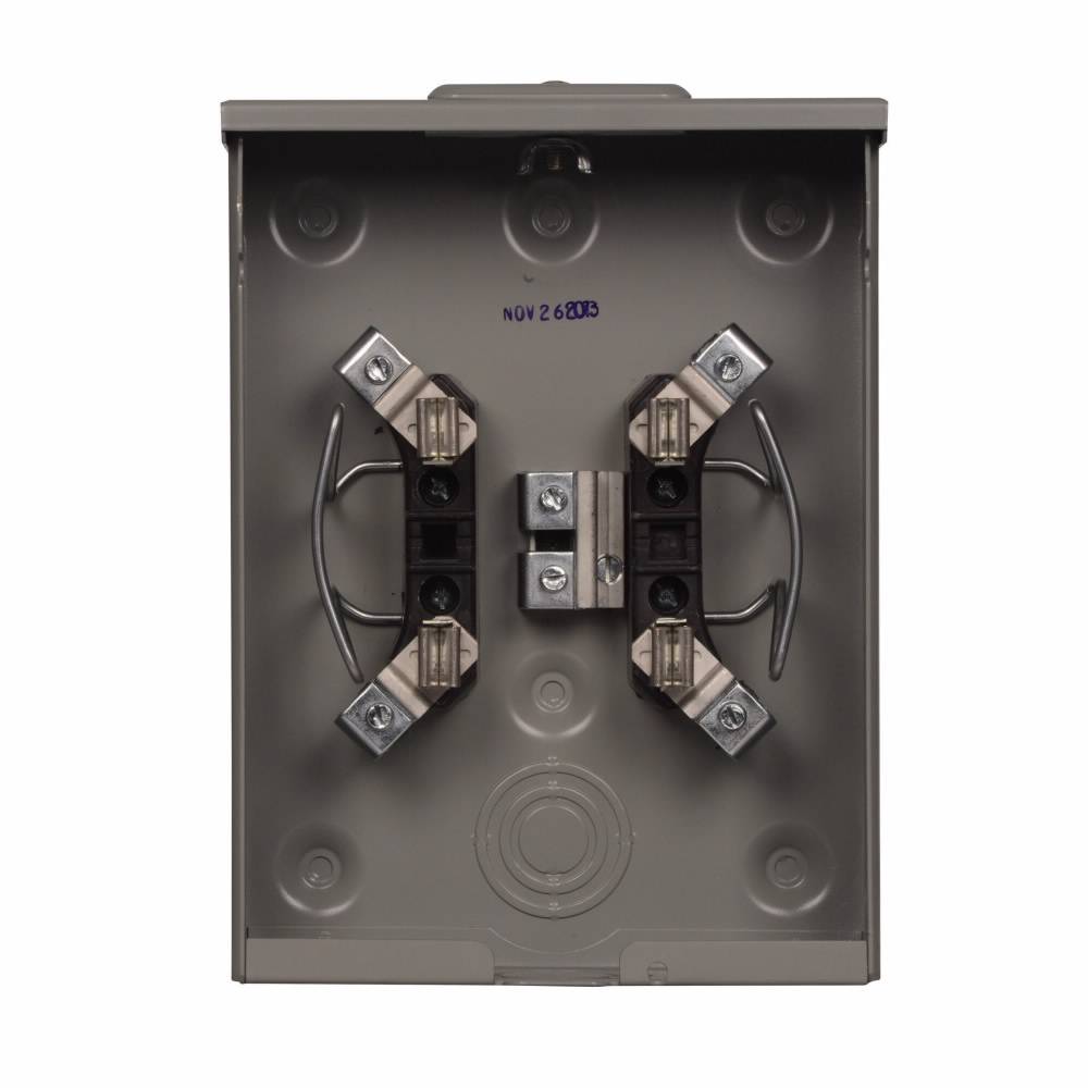 EATON 1003880ACH 1-Position 3-Wire Horn Bypass Triplex Meter Socket, 600 VAC, 125 A, 1 ph Phase