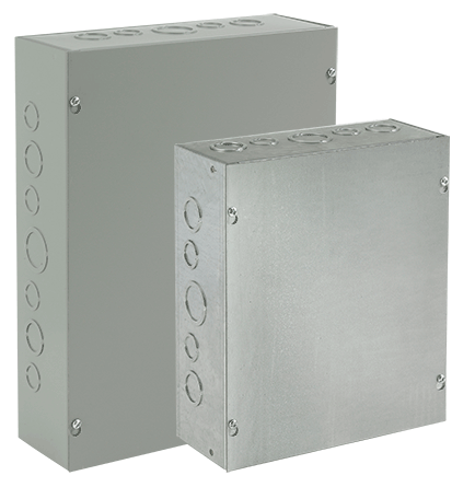 nVent HOFFMAN ASE12X12X10NK A90P1 Pull Box, 12 in W x 10 in D x 12 in H, Screw Cover, NEMA 1/IP30, Steel