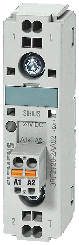 Siemens 3RF2120-2AA04 1-Phase Semiconductor Zero Point Switching SIRIUS Solid State Relay, 20 A, 1NO Contact, 15 to 24 VDC V Coil