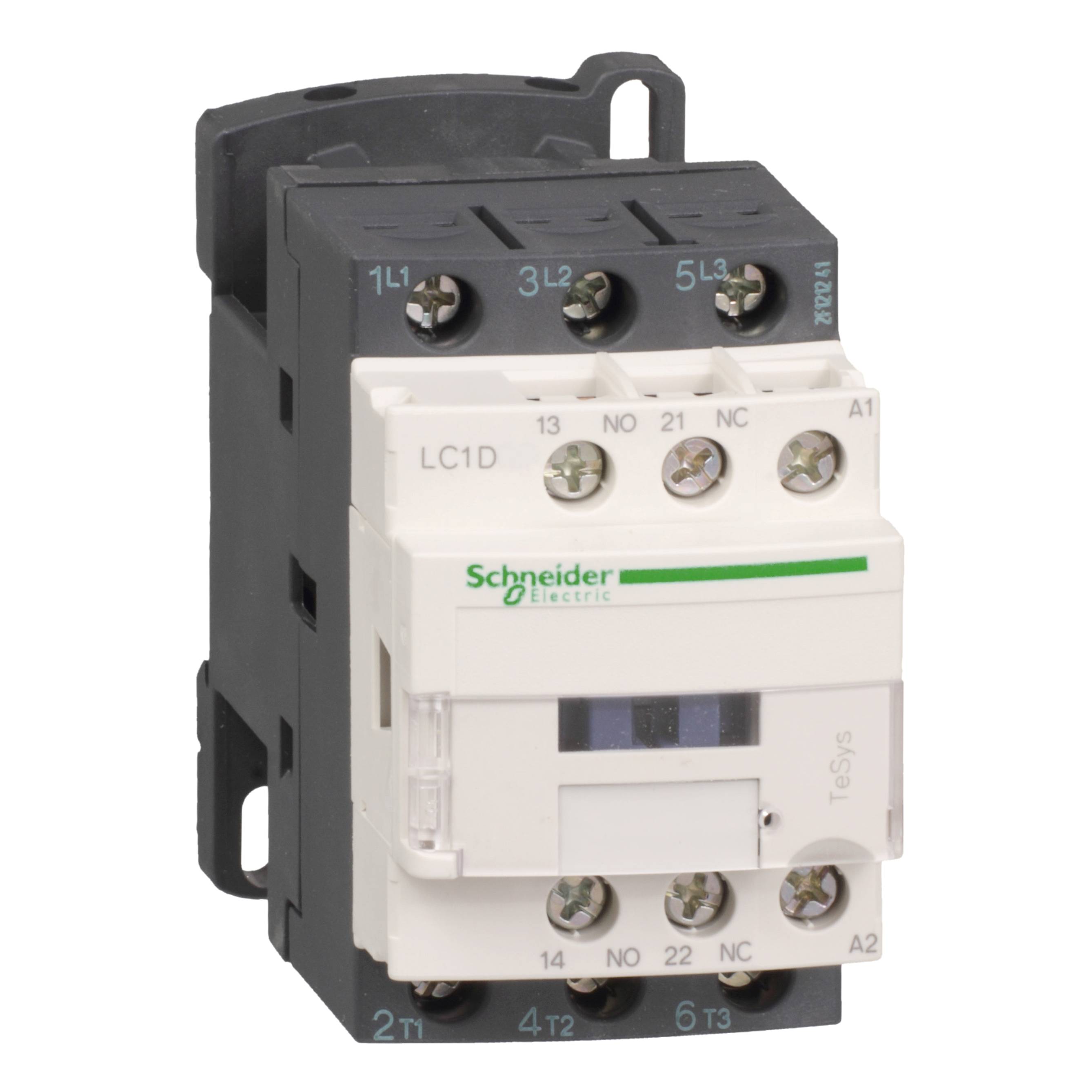 Schneider Electric Square D™ TeSys™ D LC1D09G7 Direct On-Line IEC Contactor, 120/690 VDC, 300 VDC V Coil, 9/25 A, 3NO Contact, 3 Poles