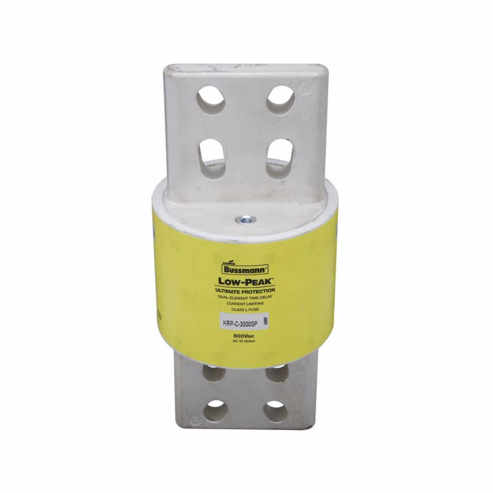 Bussmann Low-Peak™ KRP-C-3000SP Current Limiting Time Delay Fuse, 3000 A, 600 VAC/300 VDC, 300/100 kAIC Interrupt, L Class, Cartridge Body