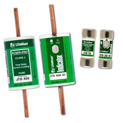 Littelfuse® POWR-GARD® JTD350 Current Limiting Time Delay Fuse, 350 A, 600 VAC/500 VDC, 200/20 kA Interrupt, J Class, Cartridge Body