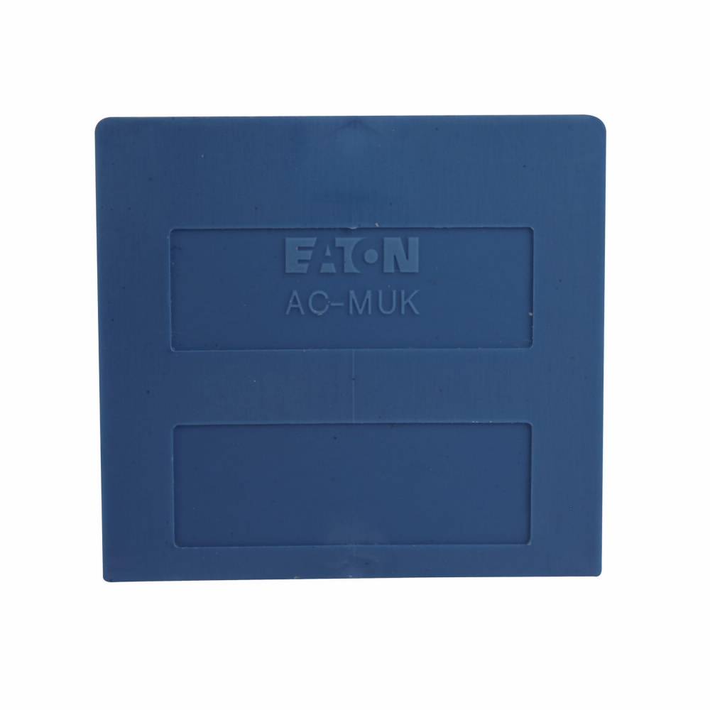 EATON XBACMU254B End Cover, For Use With XB Series XBMUK25/XBMUK4 Mini Screw Connection Terminal/Ground Block, Blue
