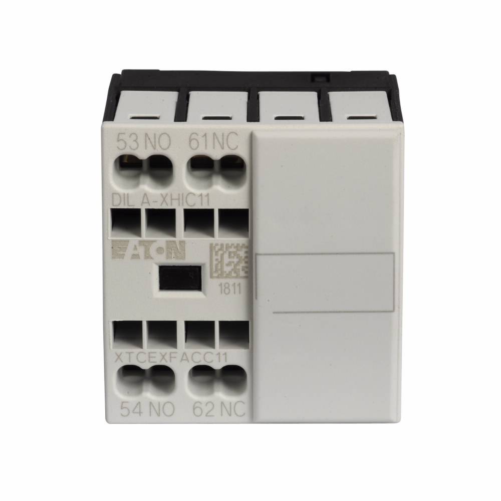 EATON XTCEXFACC11 2-Pole Type XTCEX Auxiliary Contact, 600 VAC, 220 VDC, 16 A, 2 Contacts